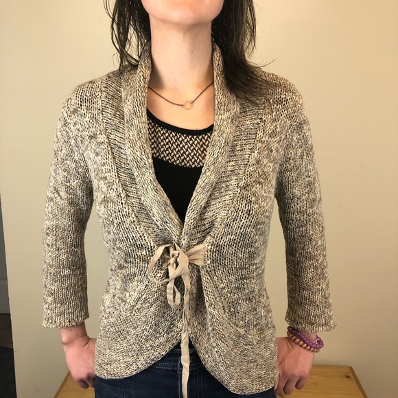 White House Black Market Sweaters - WHBM tie front knit cardigan, size medium